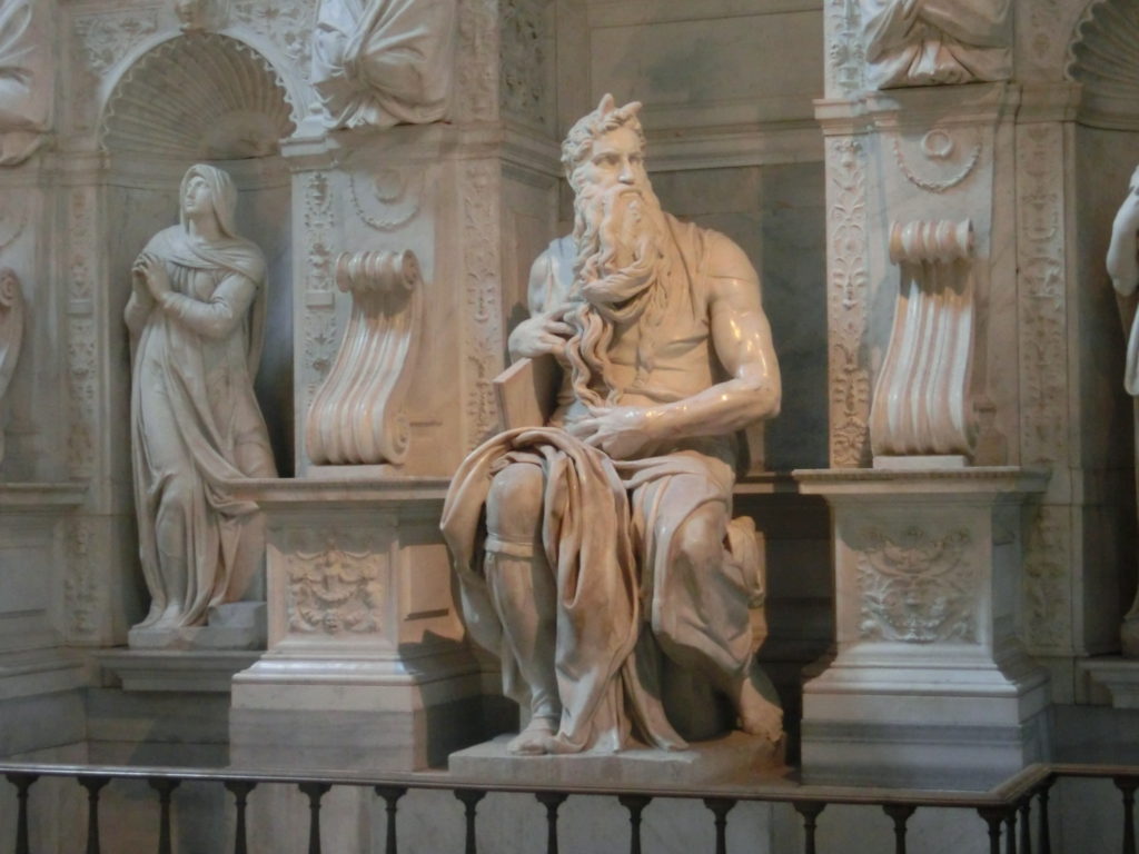 ユリウス2世の霊廟・モーゼ像」は、ローマのミケランジェロ彫刻のもう