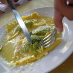 リコッタとほうれん草のラビオリ